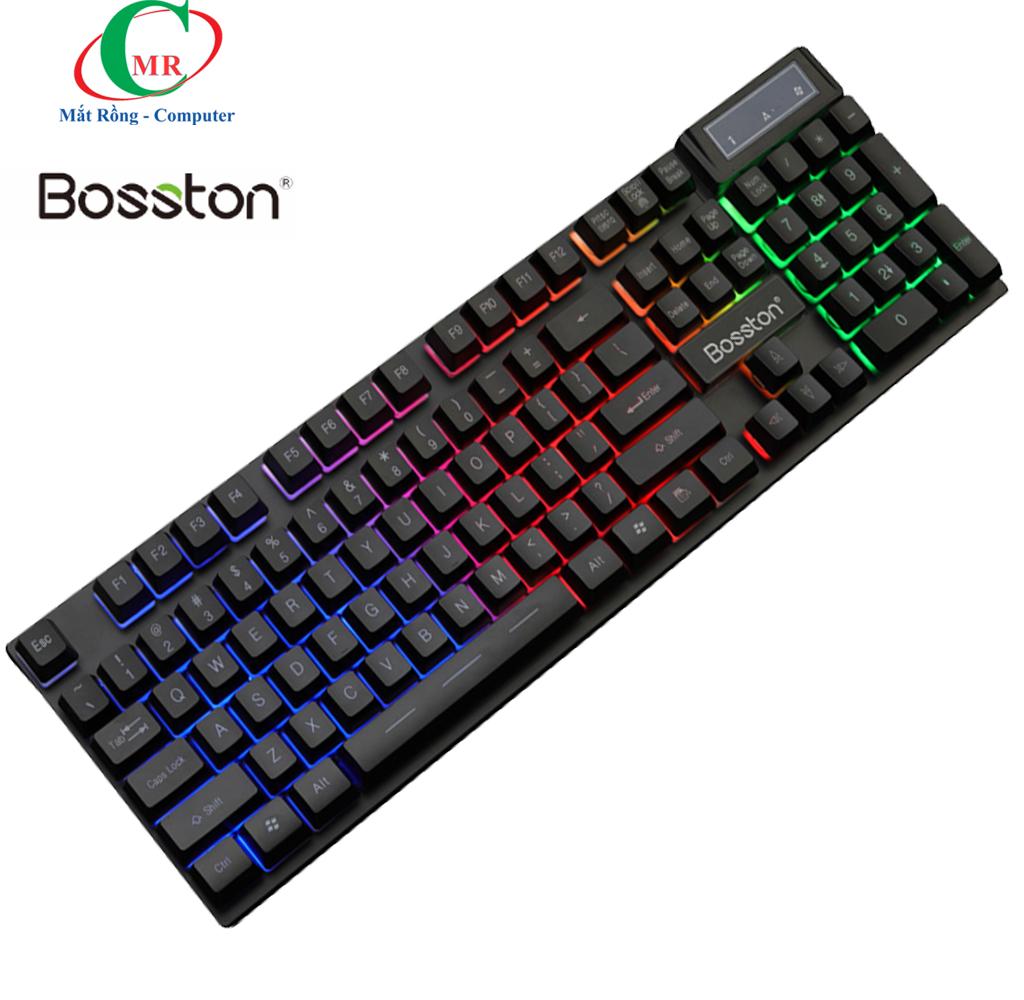 [Tặng lót chuột w3] Bộ bàn phím Bosston 803 và chuột 1602 led