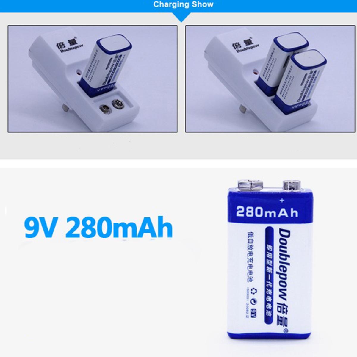 Bộ sạc + 2 Pin sạc 9v Doublepow