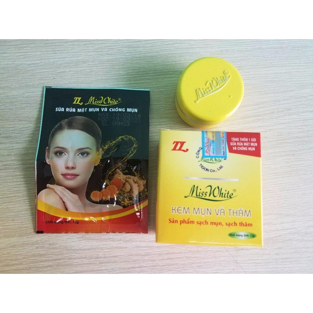 Kem Ngừa Mụn - Ngừa Thâm Miss White - 12g - Công Ty
