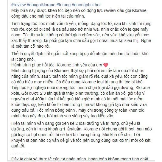 Dầu gội Klorane trị rụng tóc