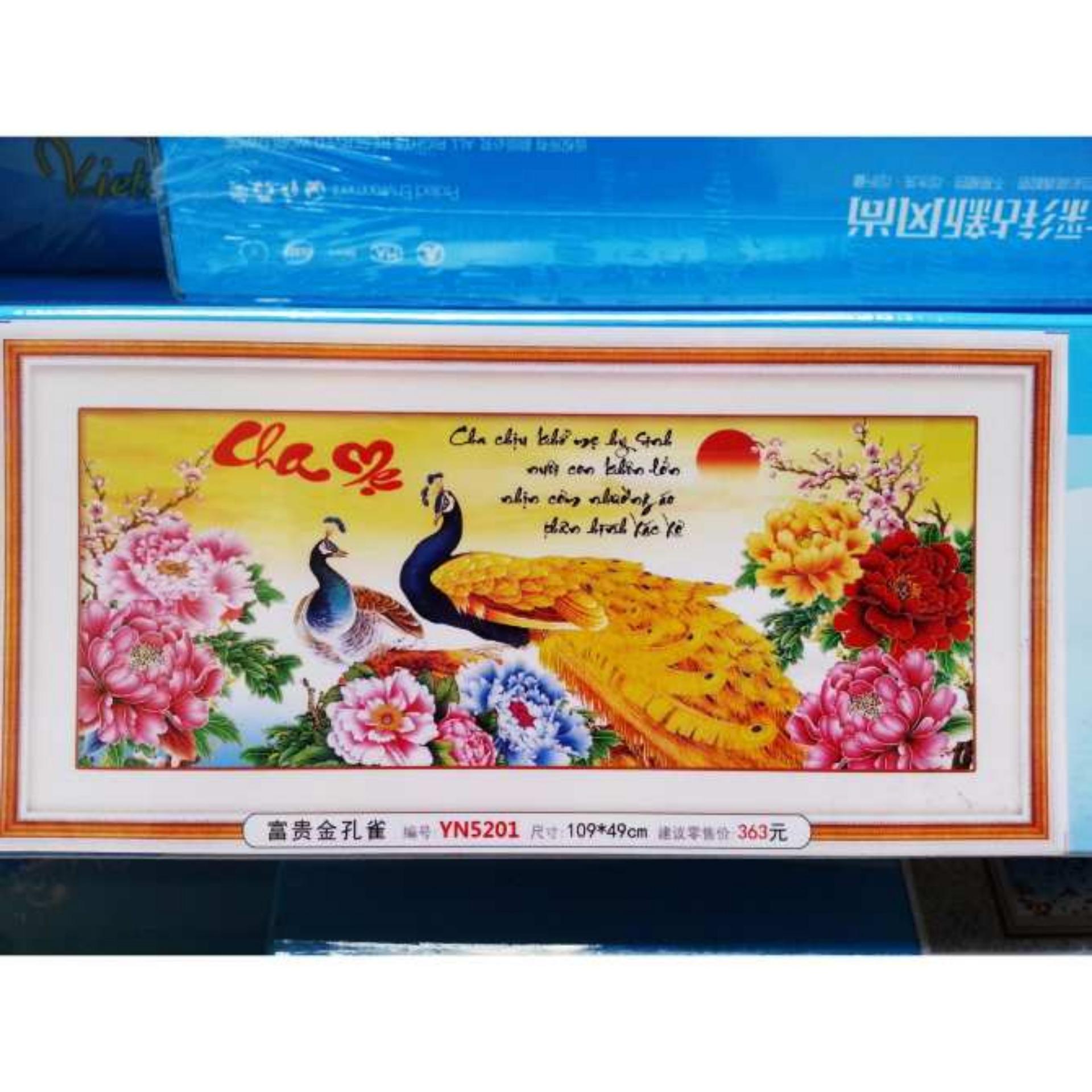 Tranh đính đá Cha mẹ YN5201-Bảo Ngọc