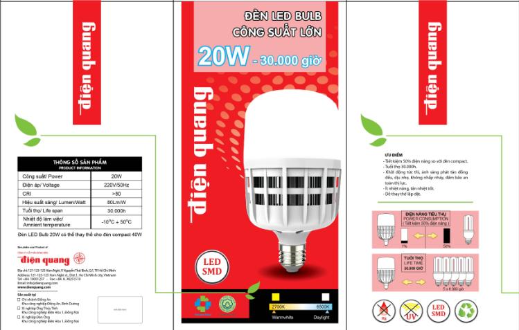 Đèn Led Điện Quang 20W (LED Bulb CSL 20W Daylight)