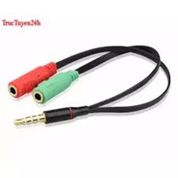 Cáp chia Audio 3.5mm ra mic và loa