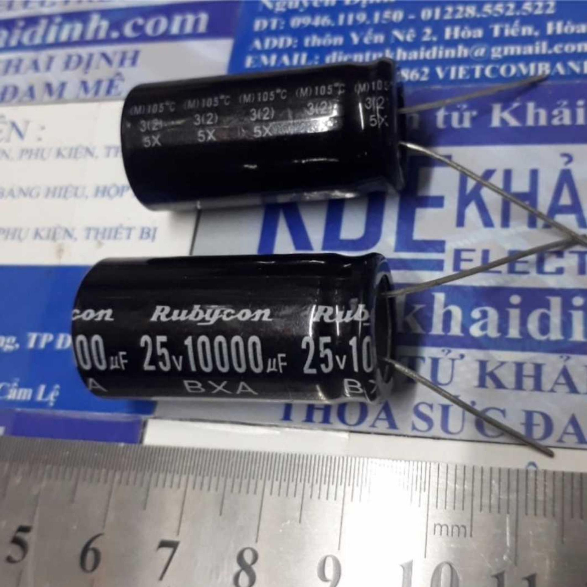 3 CON TỤ HÓA tụ phân cực 10000uF 25V 10.000uf phi 18*35mm kde0133