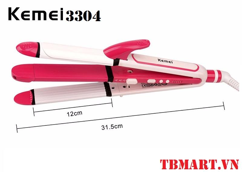Máy duỗi bấm uốn 3in1 KEMEI 3304