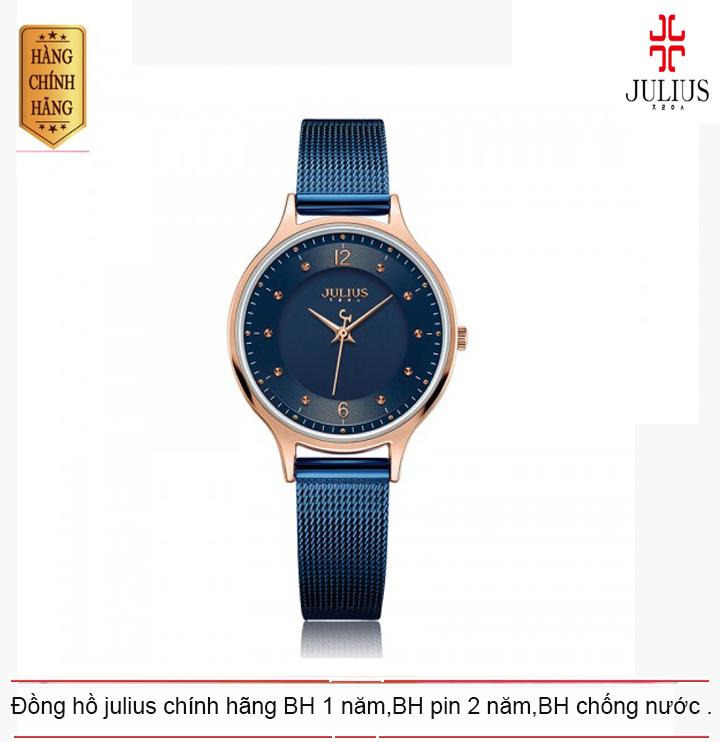 ĐỒNG HỒ NỮ JA-1060D JULIUS HÀN QUỐC DÂY THÉP (XANH)