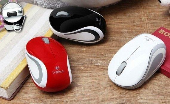 chuột máy tính Mouse ko dây Logitech Tặng Lót Chuột, Đèn Led