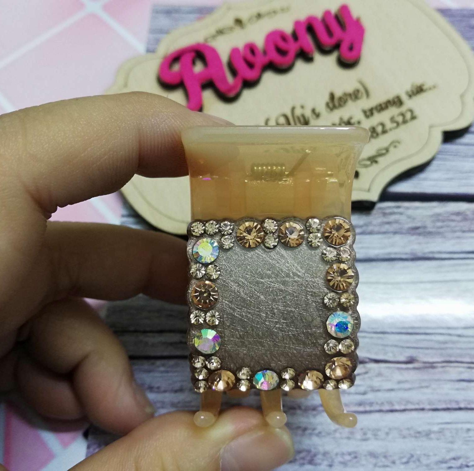 [HCM]Kẹp tóc càng cua 5 răng vuông đính đá đẹp