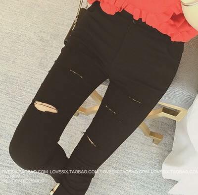 QUẦN KAKI NỮ RÁCH NHIỀU