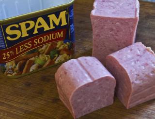 Thịt hộp nhập khẩu spam 25% less sodium 340gram  usa - date 11 2020 - ảnh sản phẩm 6