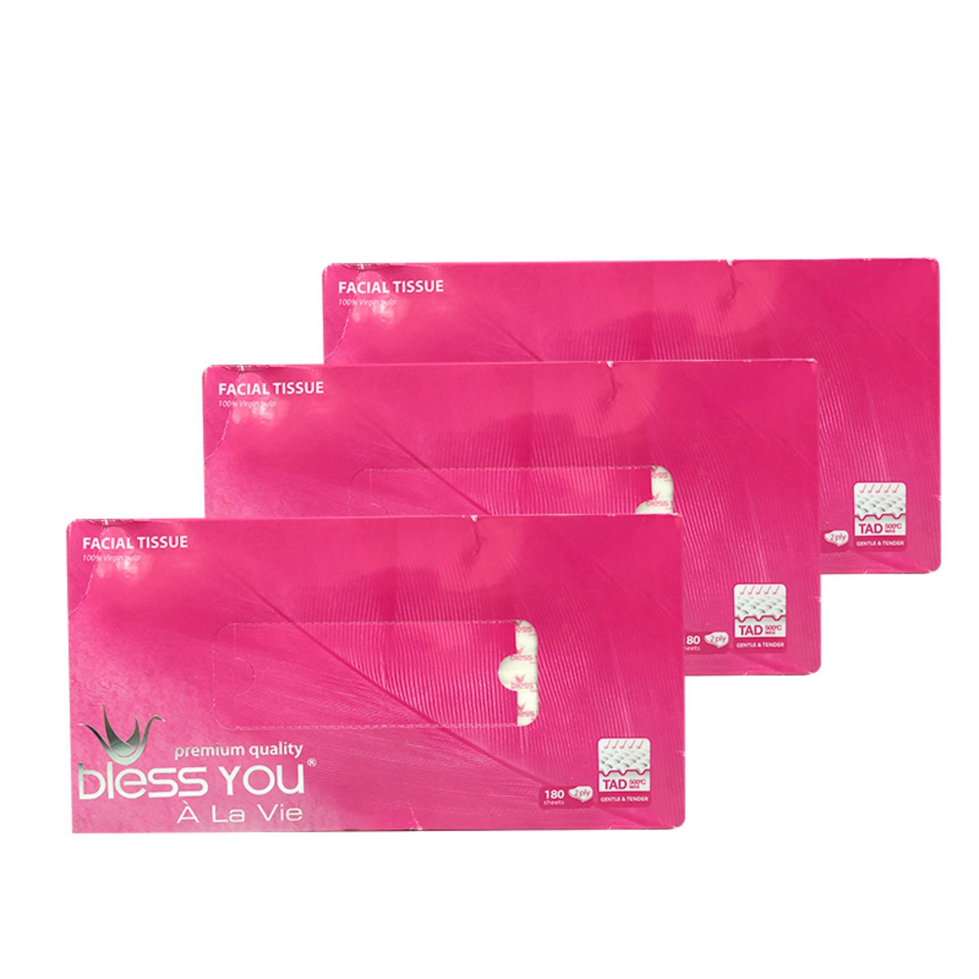 Combo 3 hộp giấy lụa Bless You - hộp 180 tờ
