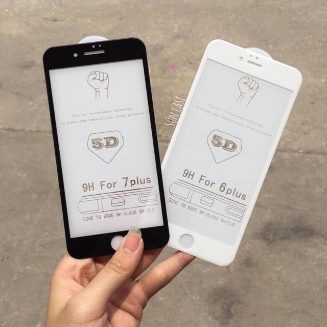 Kính cường lực 5D full màn cho Iphone 6/6s (Trắng )