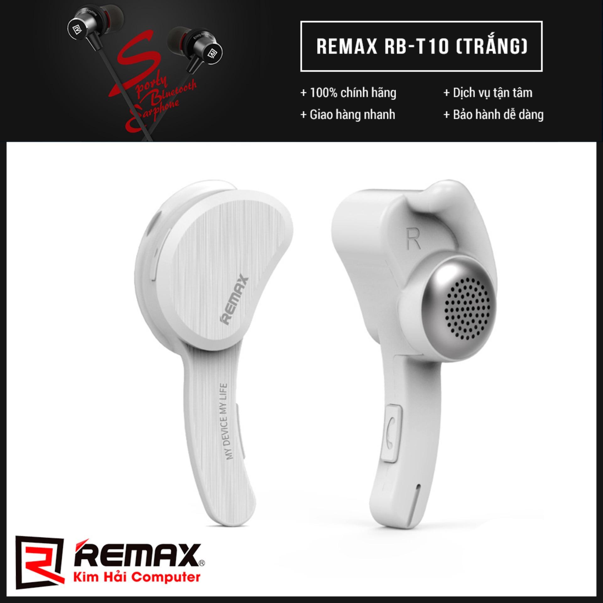 TAI NGHE BLUETOOTH V4.1 REMAX RB-T10 (Trắng) - Kim Hải Computer