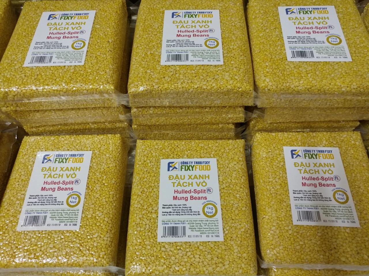 Đậu xanh tách vỏ 1kg Hull Split Mung Beans