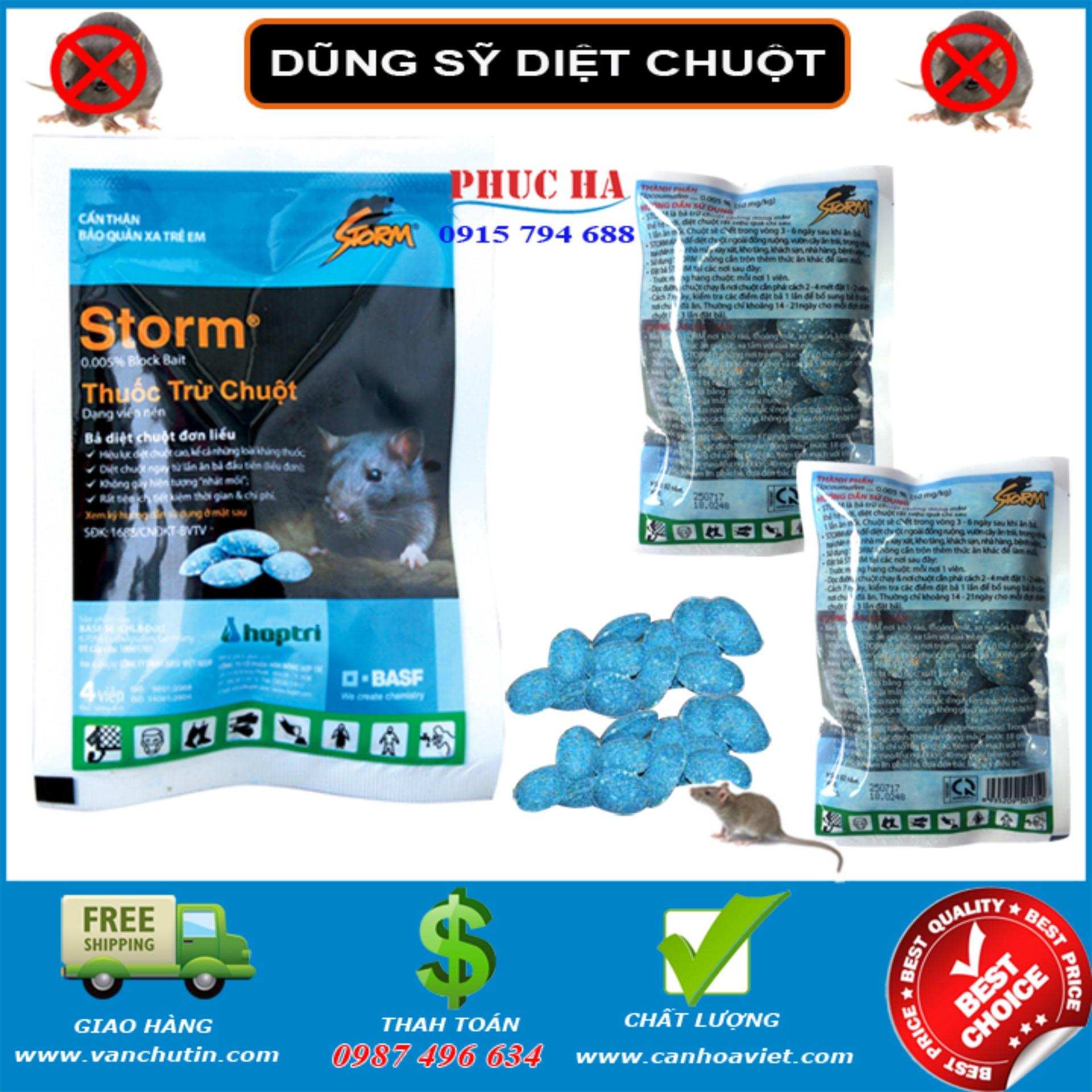 [HCM]Bả diệt chuột sinh học STORM 0.005% 40 Viên