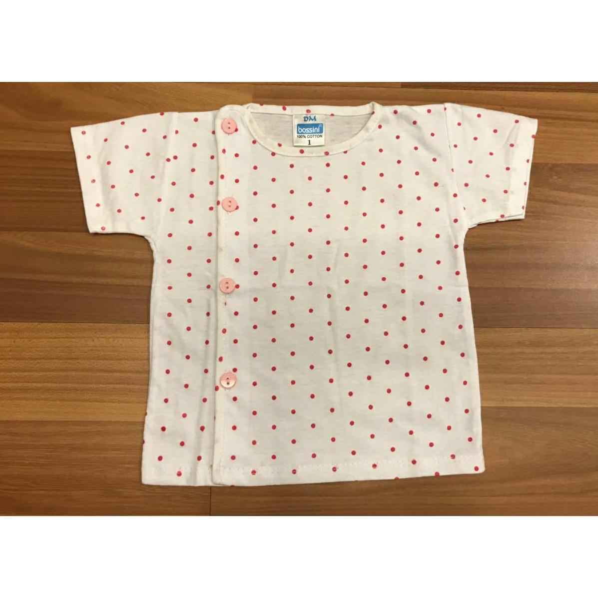 Bộ 5 Áo Sơ Sinh Tay Ngắn Chấm Bi Cho Bé size 1 đến size 5(2 - 12kg)