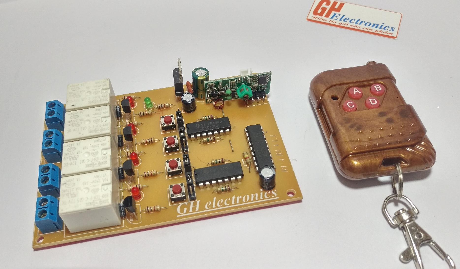 Bộ điều khiển từ xa 4 thiết bị GH Electronics 12V 100m
