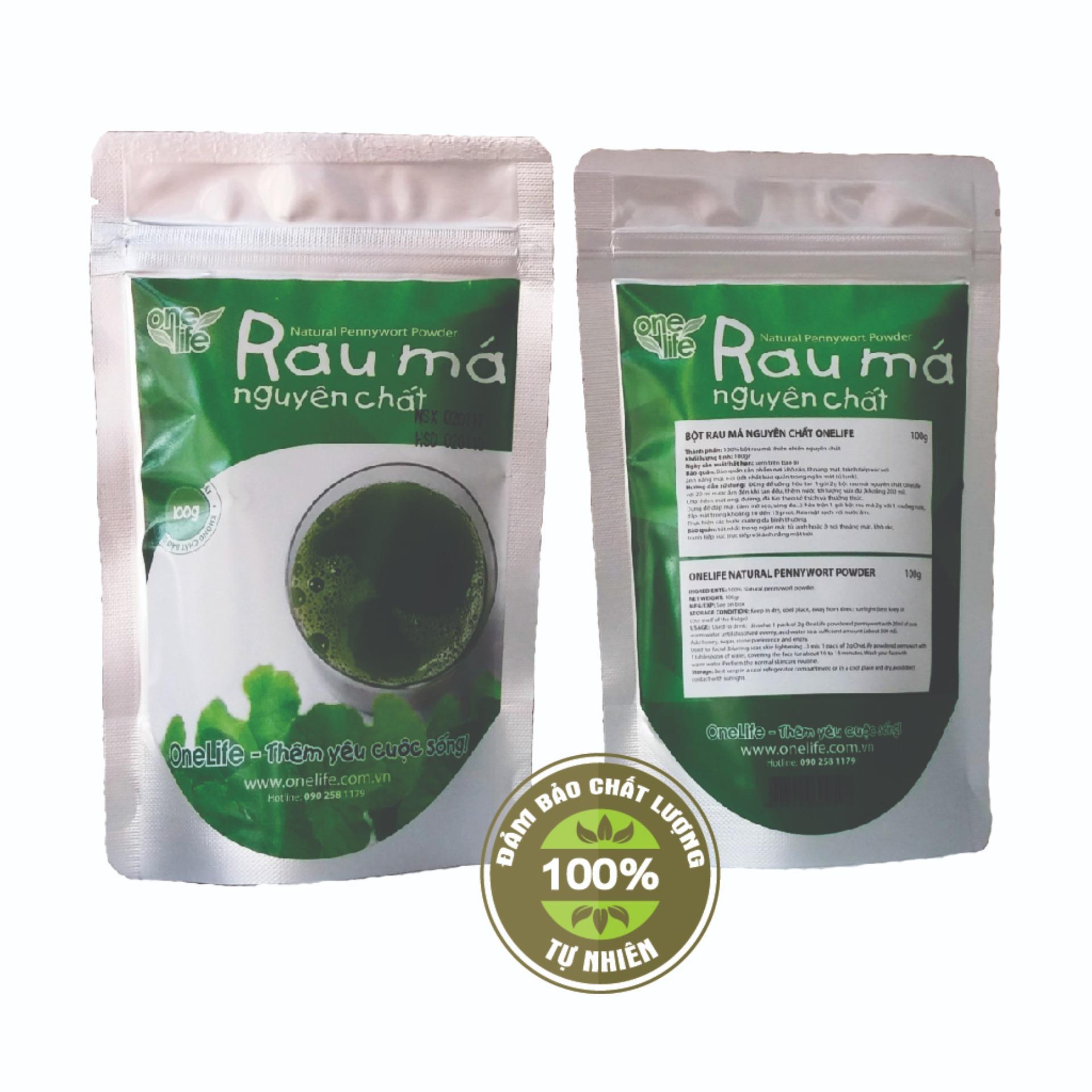 BỘT RAU MÁ HUẾ NGUYÊN CHẤT ONELIFE – Bịch 100gr