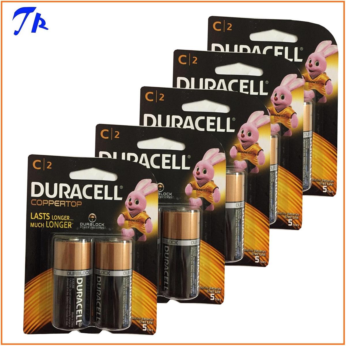 5 vỉ pin trung pin c pin lr14 duracell alkaline