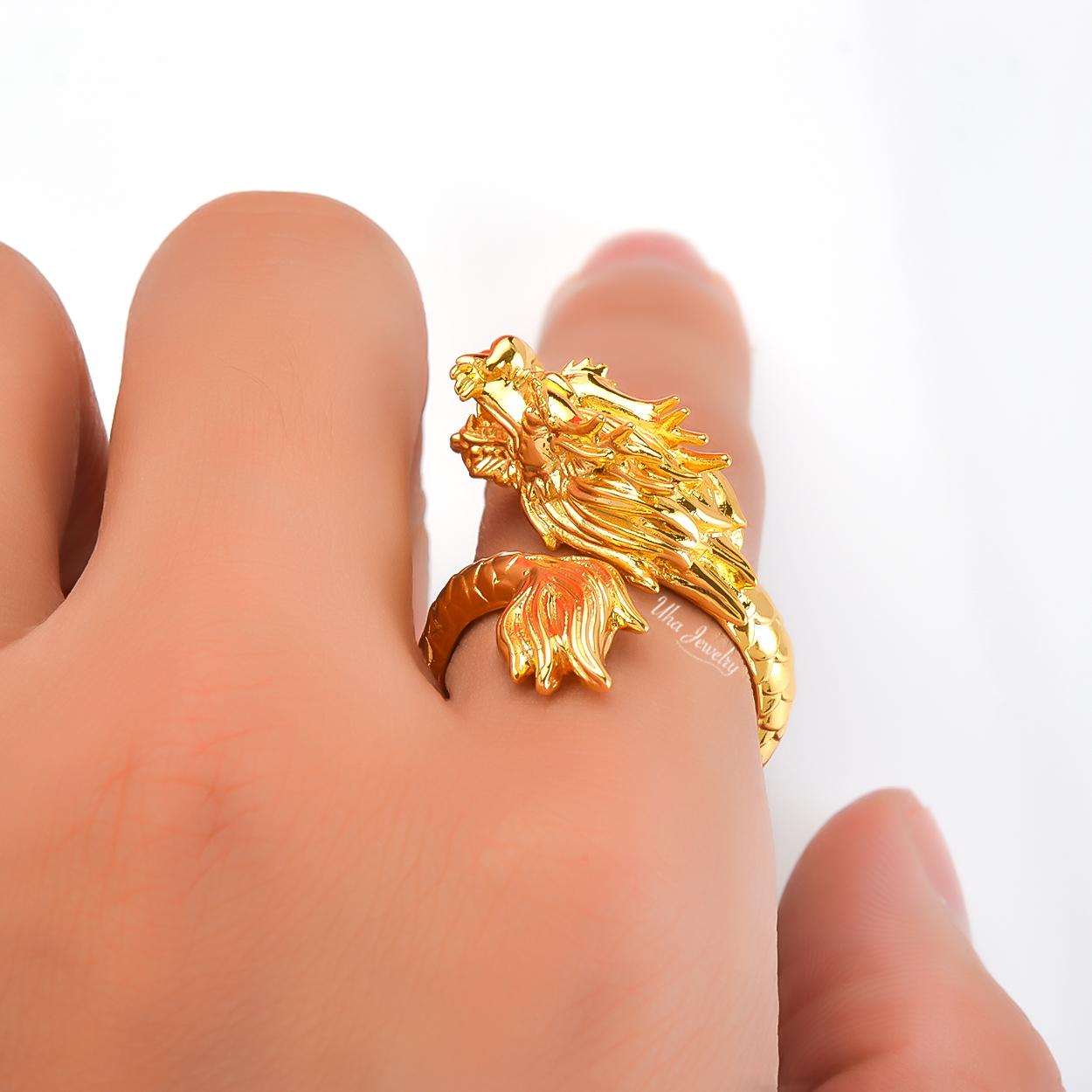 Nhẫn Đầu Rồng - Free Size