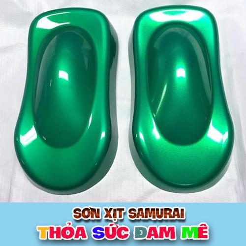 Chai sơn màu xanh candy y017 sơn samurai