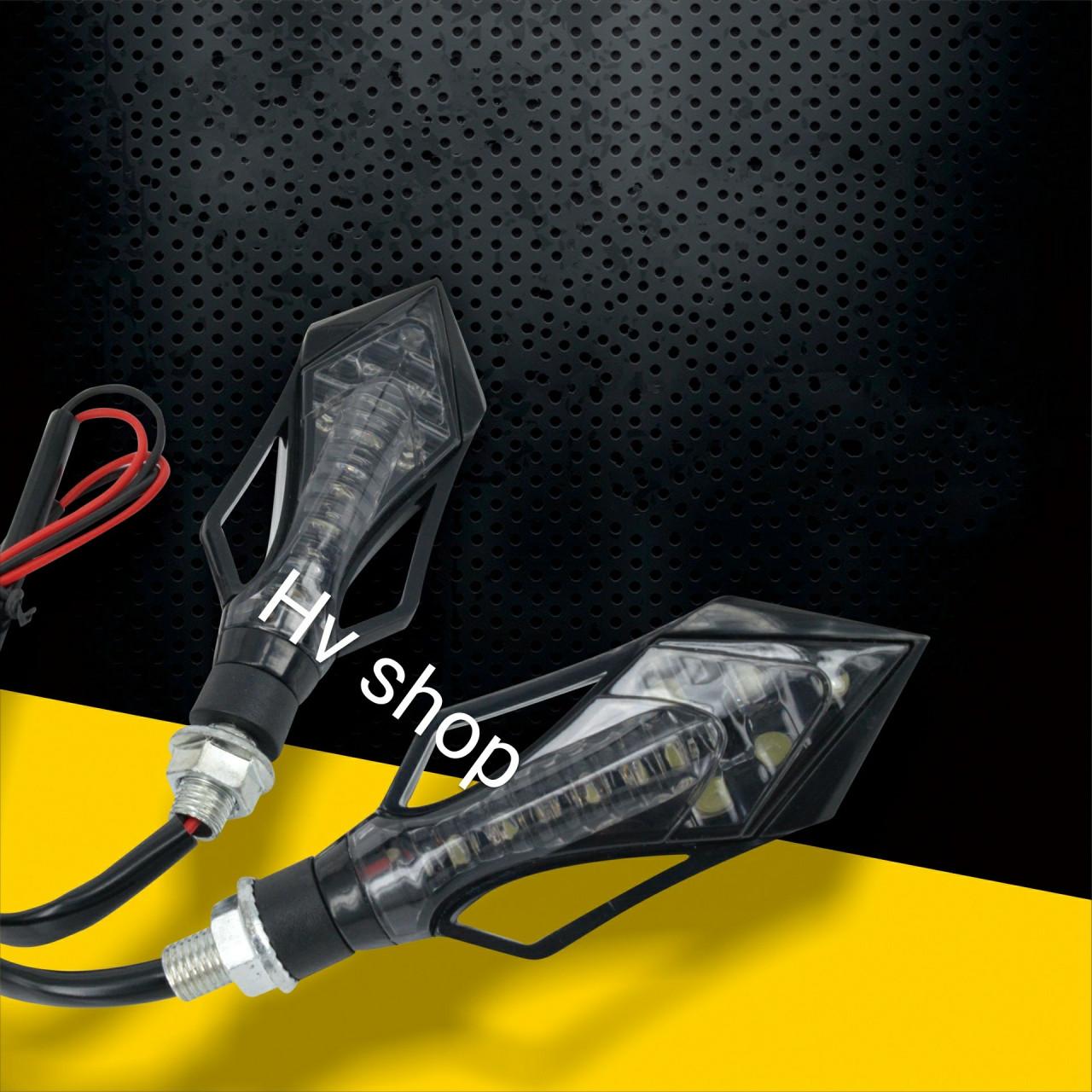 xinhan xe may Bộ 2 Đèn Xi Nhan Xe Máy HV2 ( xanh lá ) ( 1 cặp )