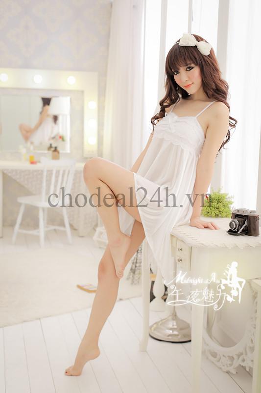 [HCM]Áo đầm ngủ quyến rũ Angel CDAN03 - Tím Phi Thun