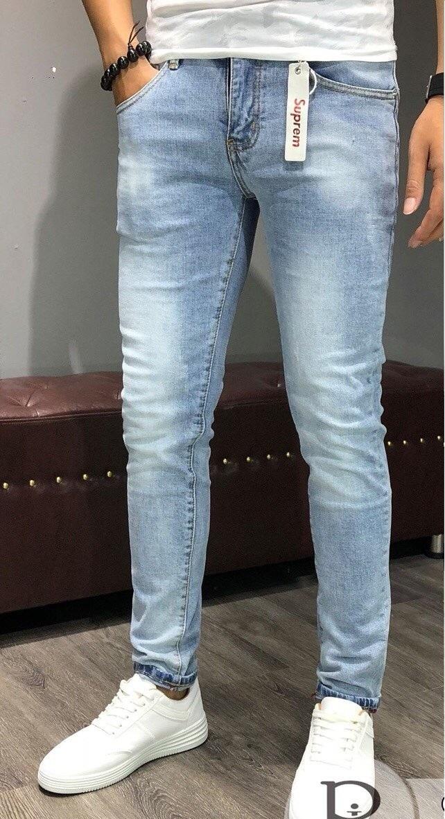 QUẦN JEAN NAM CO GIÃN XANH SÁNG 0860