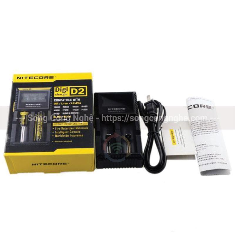 Bộ sạc thông minh 2 pin NiteCore DigiCharger D2