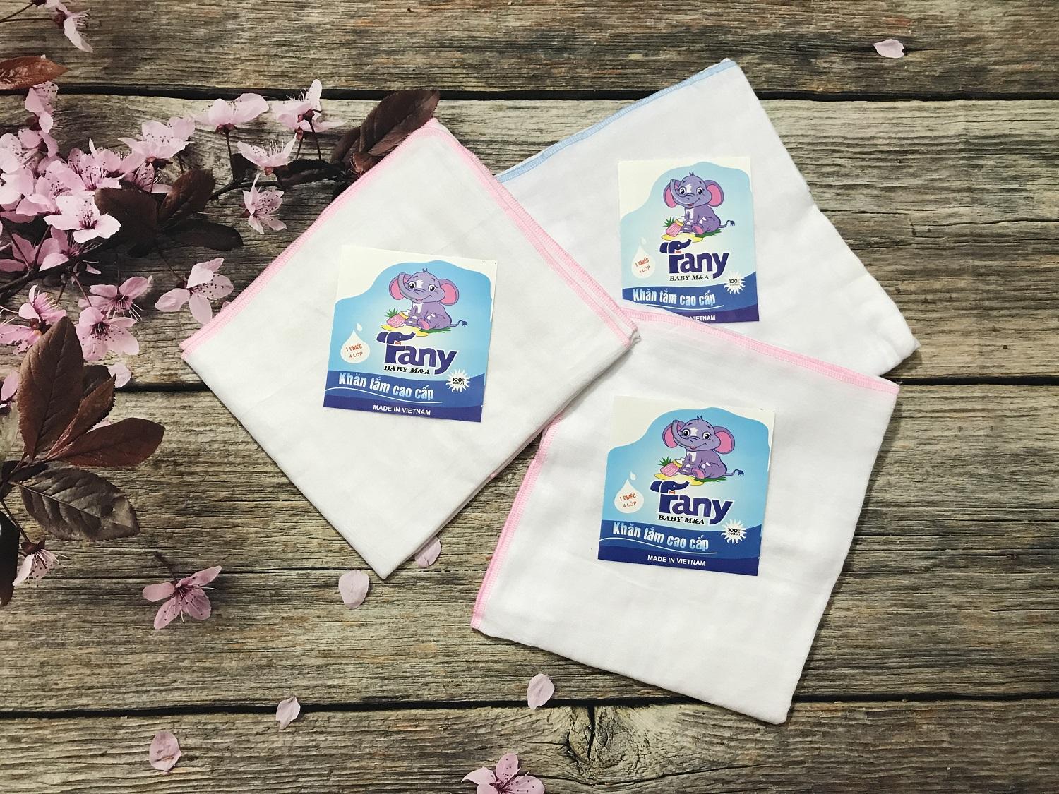 Khăn tắm sơ sinh Fany 4 lớp chất xô mềm mại, thấm hút tốt cho bé - Khăn tắm em bé; Khăn tắm cho bé sơ sinh