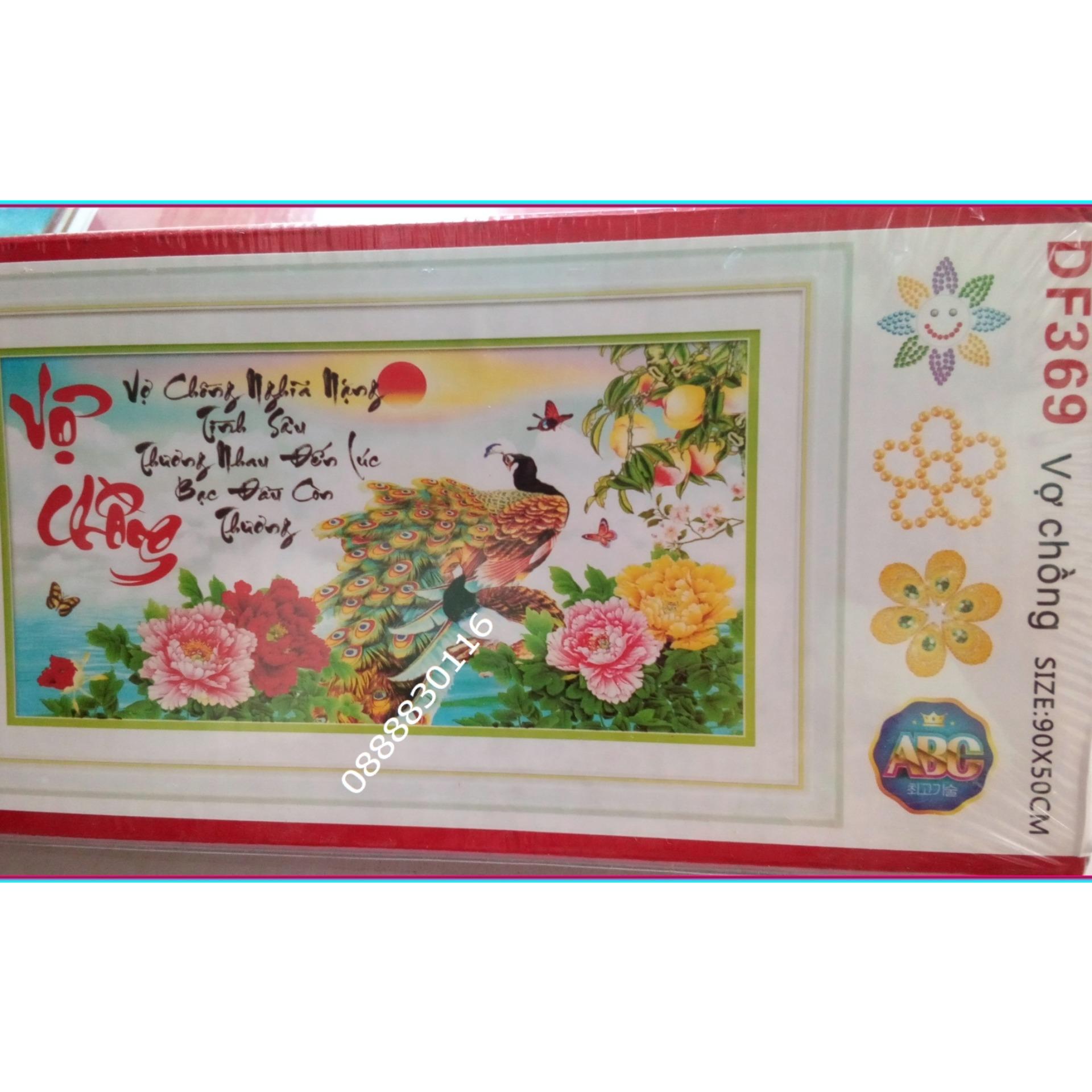 Tranh đính đá vợ chồng-DF369-Ngọc Thịnh