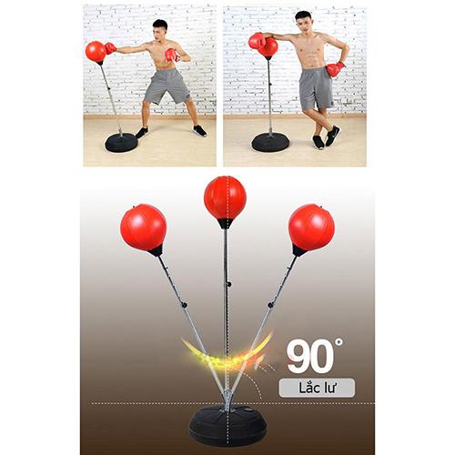 Bóng phản xạ lắc lư tập đấm bốc + Tặng dụng cụ hít đất 2017
