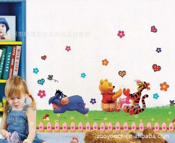 Decal dán tường gấu vui đùa - AY992-572