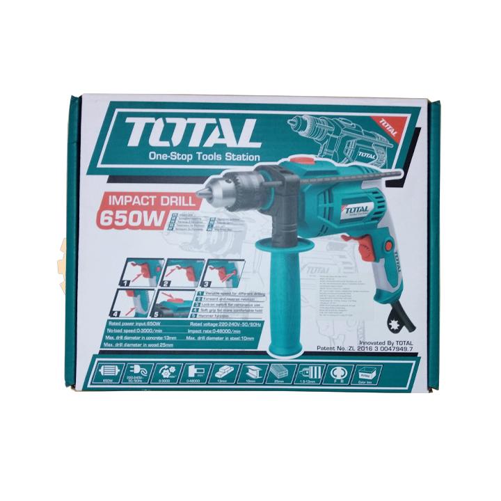 Máy khoan động lực cầm tay 650W TOTAL TG106136E