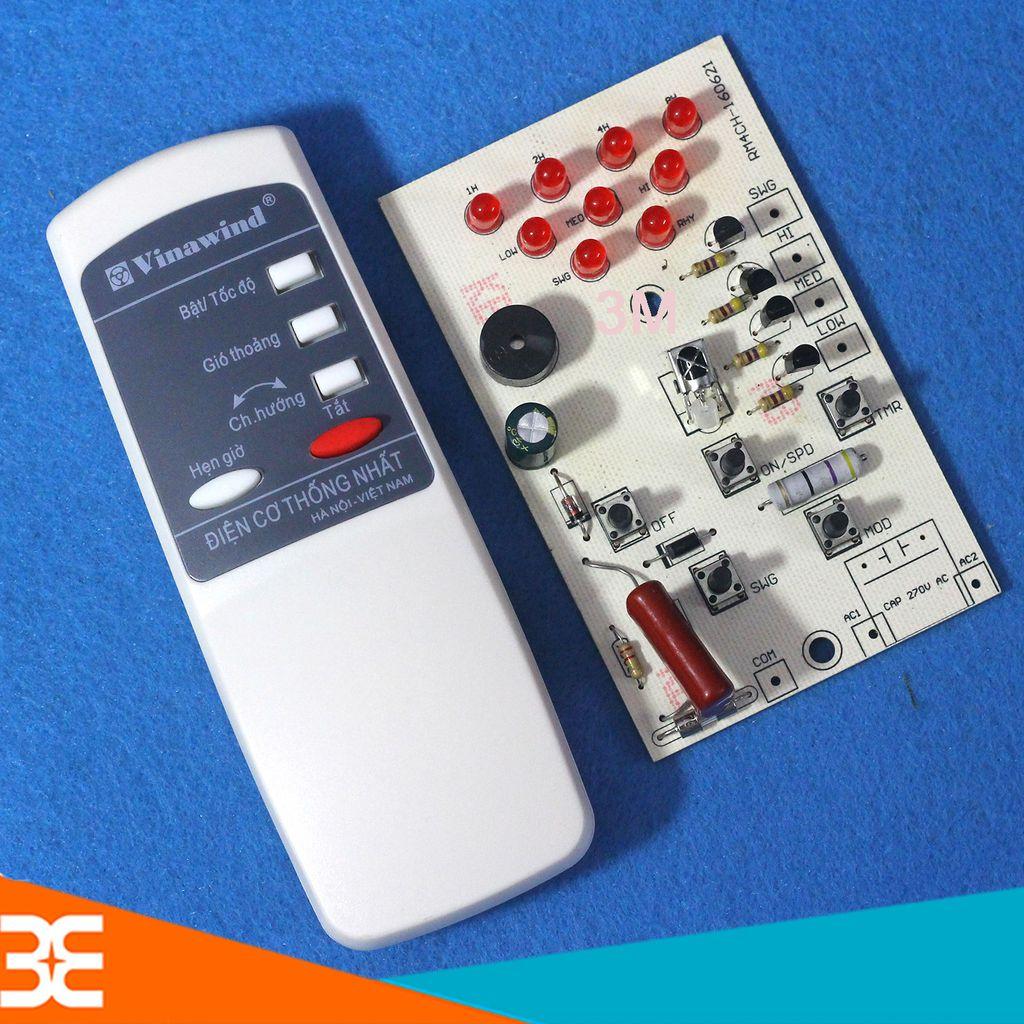 Combo Bộ Điều Khiển Quạt Từ Xa và Mạch Quạt Treo Tường Vinawind ( Tặng 02 Pin AAA )