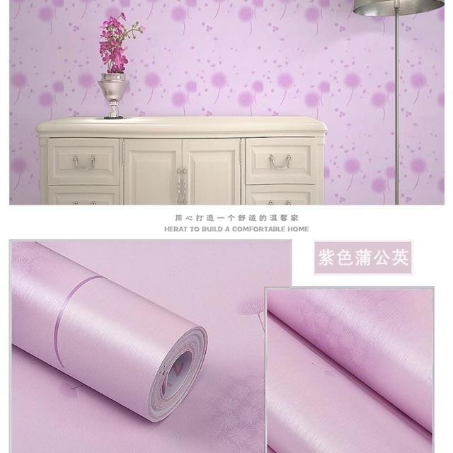 10M GIẤY DÁN TƯỜNG SẴN KEO BỒ CÔNG ANH TÍM (10m x 45cm)