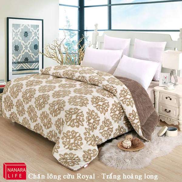 Chăn lông cừu Royal Nanara Life 200x230cm - Nhật Bản (Trắng hoàng long)