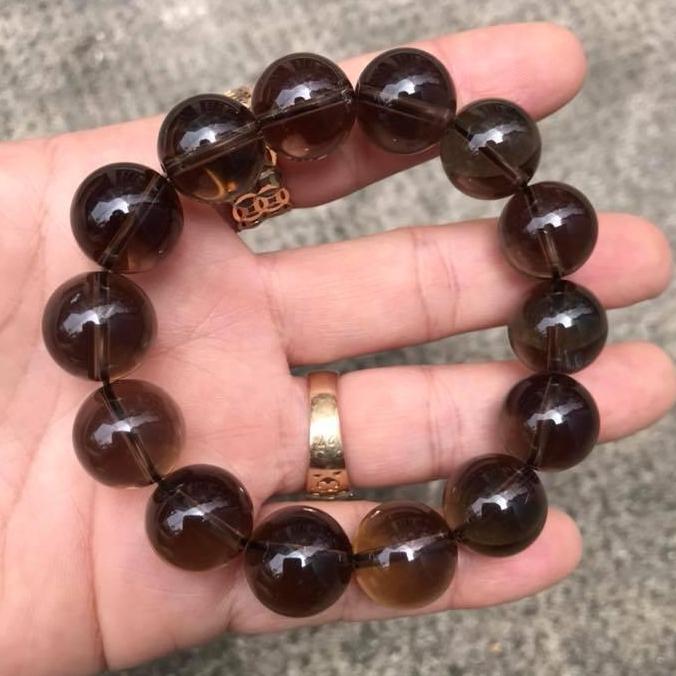 [HCM]VÒNG TAY PHONG  THỦY ĐÁ THẠCH ANH KHÓI