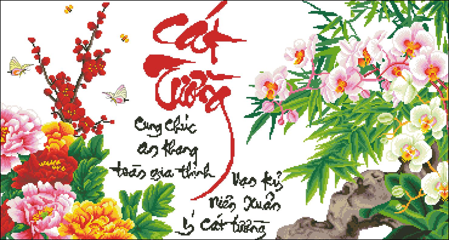 [HCM]Tranh Thêu Chữ Thập Cát Tường 4