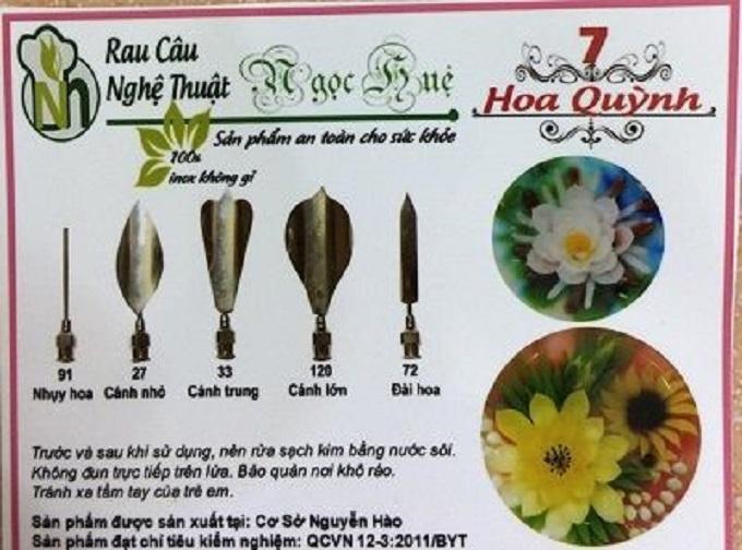 [HCM]Kim rau câu 3D Ngọc Huệ (bộ 5 kim số 7 - hoa quỳnh)