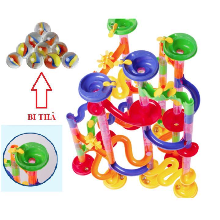 Bộ đồ chơi lắp ráp tháp lăn bi Marble run đồ chơi trẻ em