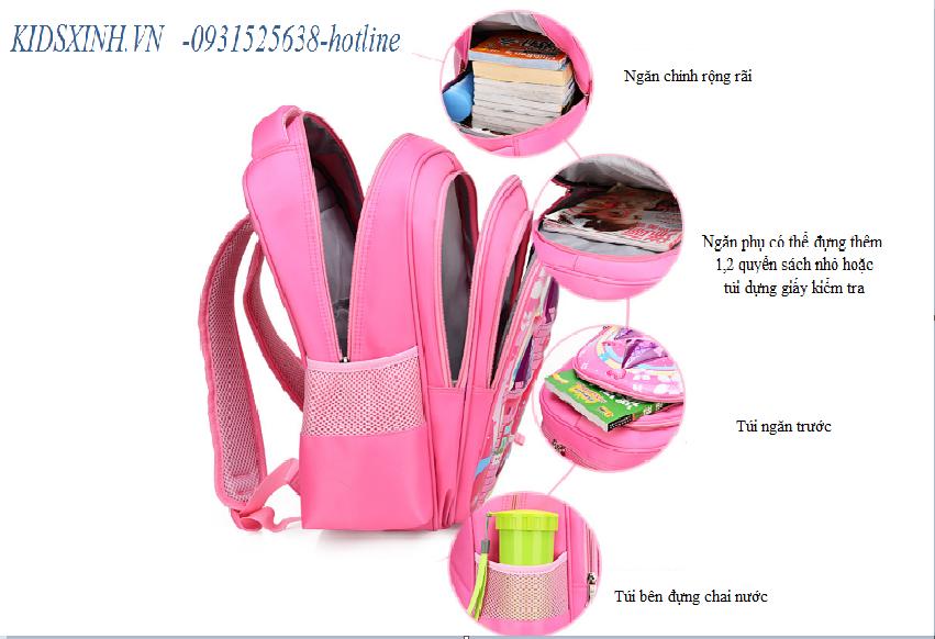 Balo chống gù elsa 3D cho bé cấp 1 (size nhỏ)