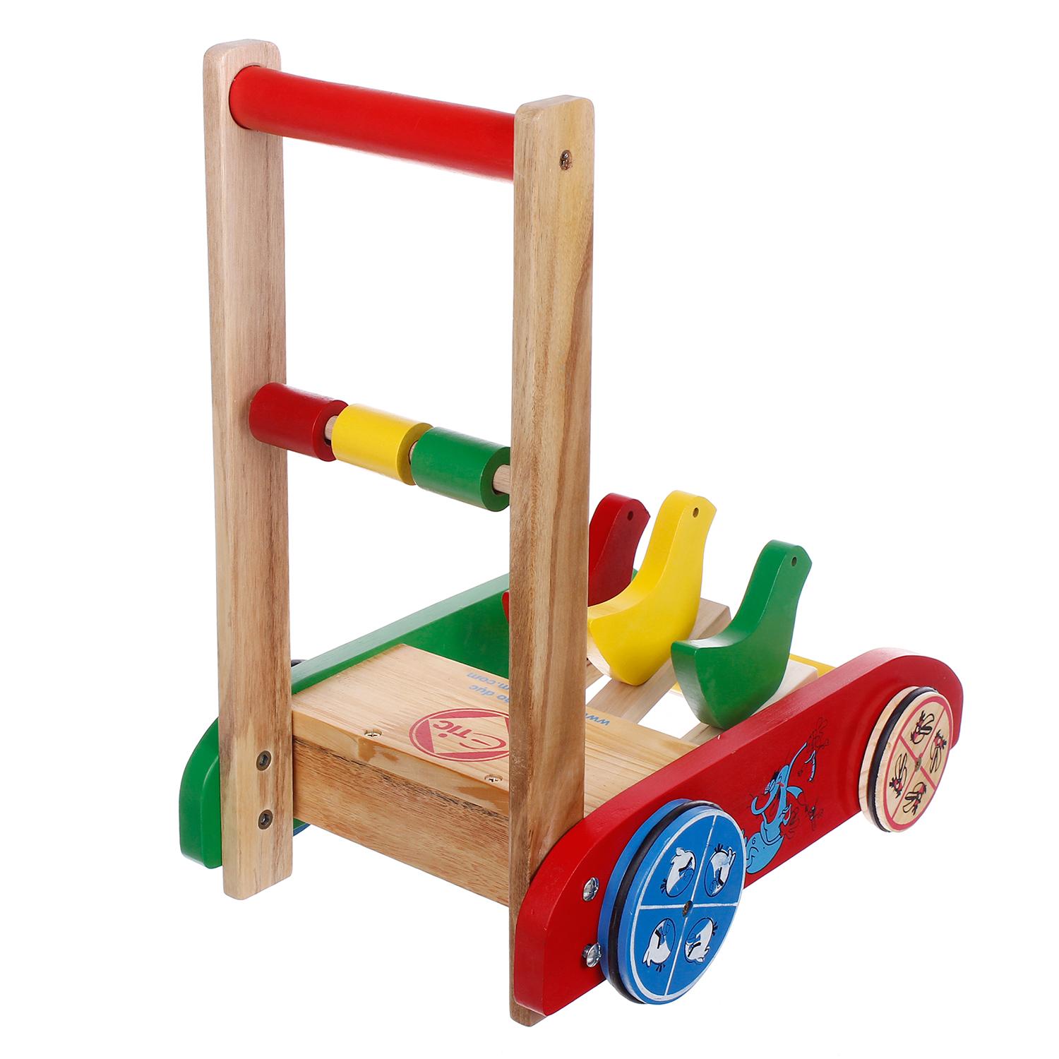 Xe tập đi gỗ hình 3 con gà