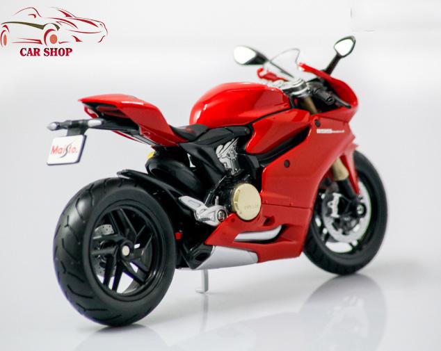 XE MÔ HÌNH SIÊU XE MOTO DUCATI 1199 PANIGALE TỈ LỆ 1:12 HÃNG MAISTO  MÀU ĐỎ