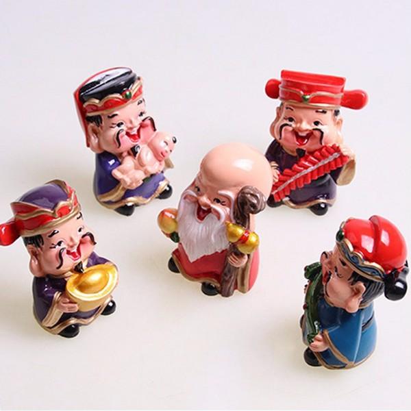 Bộ tượng 5 ông Thần Tài, Phúc, Lộc, Thọ