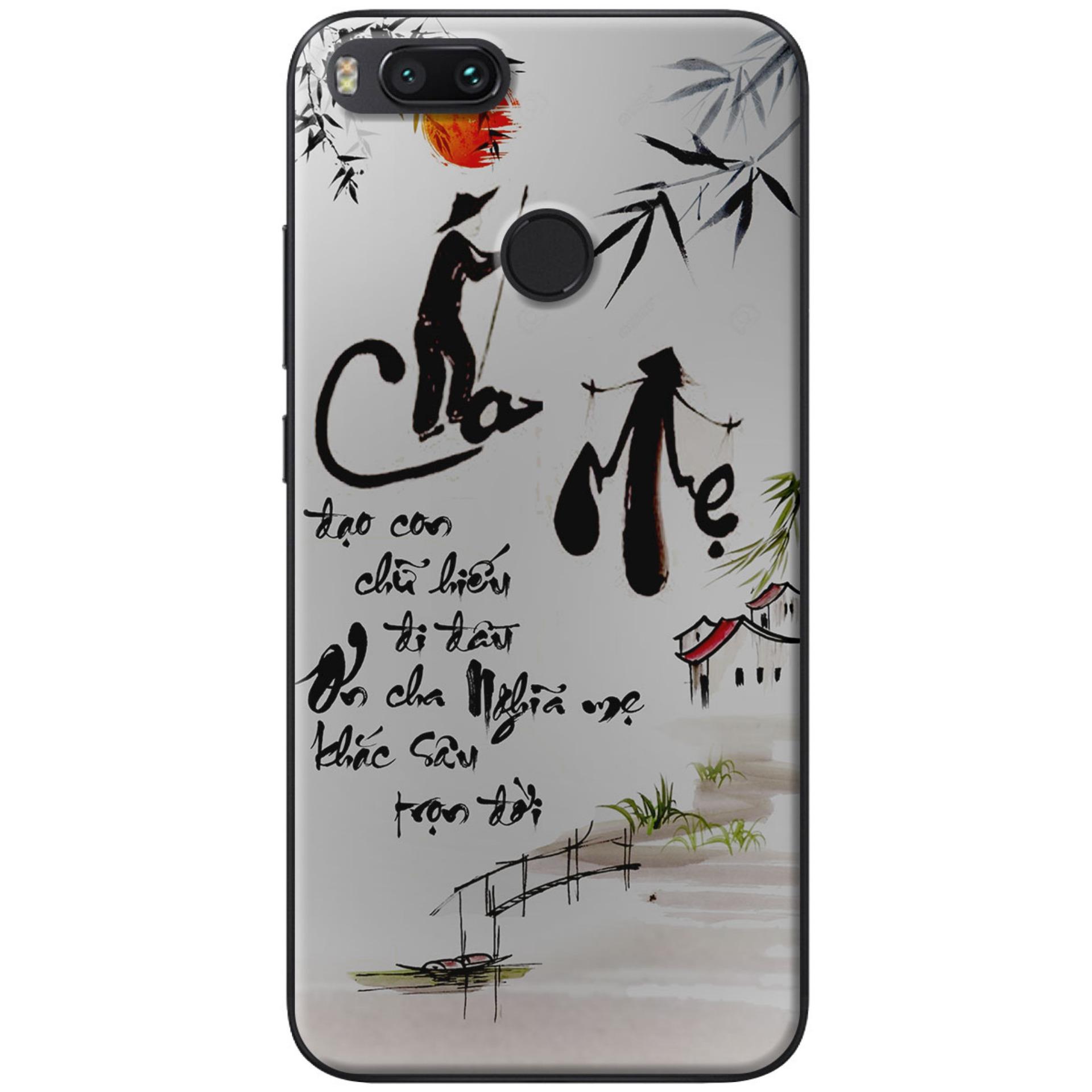 Silicone case for Xiaomi Mi A1 - Thư pháp cha mẹ