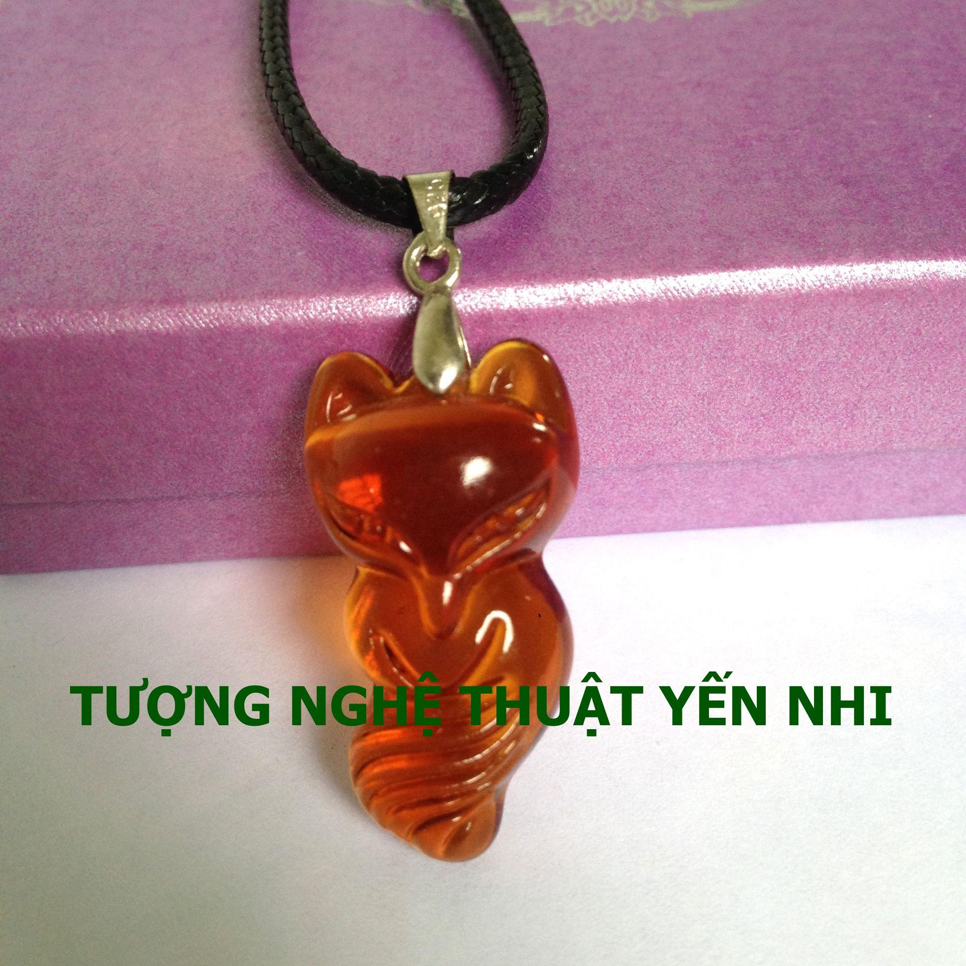Dây chuyền Pha lê mặt Hồ ly ( mang lại tình duyên hạnh phúc)