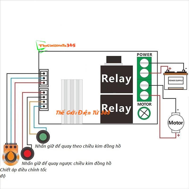 MẠCH ĐIỀU KHIỂN TỐC ĐỘ VÀ ĐẢO CHIỀU ĐỘNG CƠ PWM 6-24V