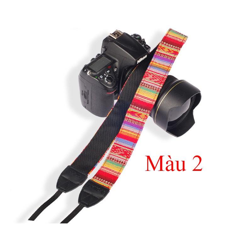 [HCM]Dây đeo máy ảnh kiểu thổ cẩm