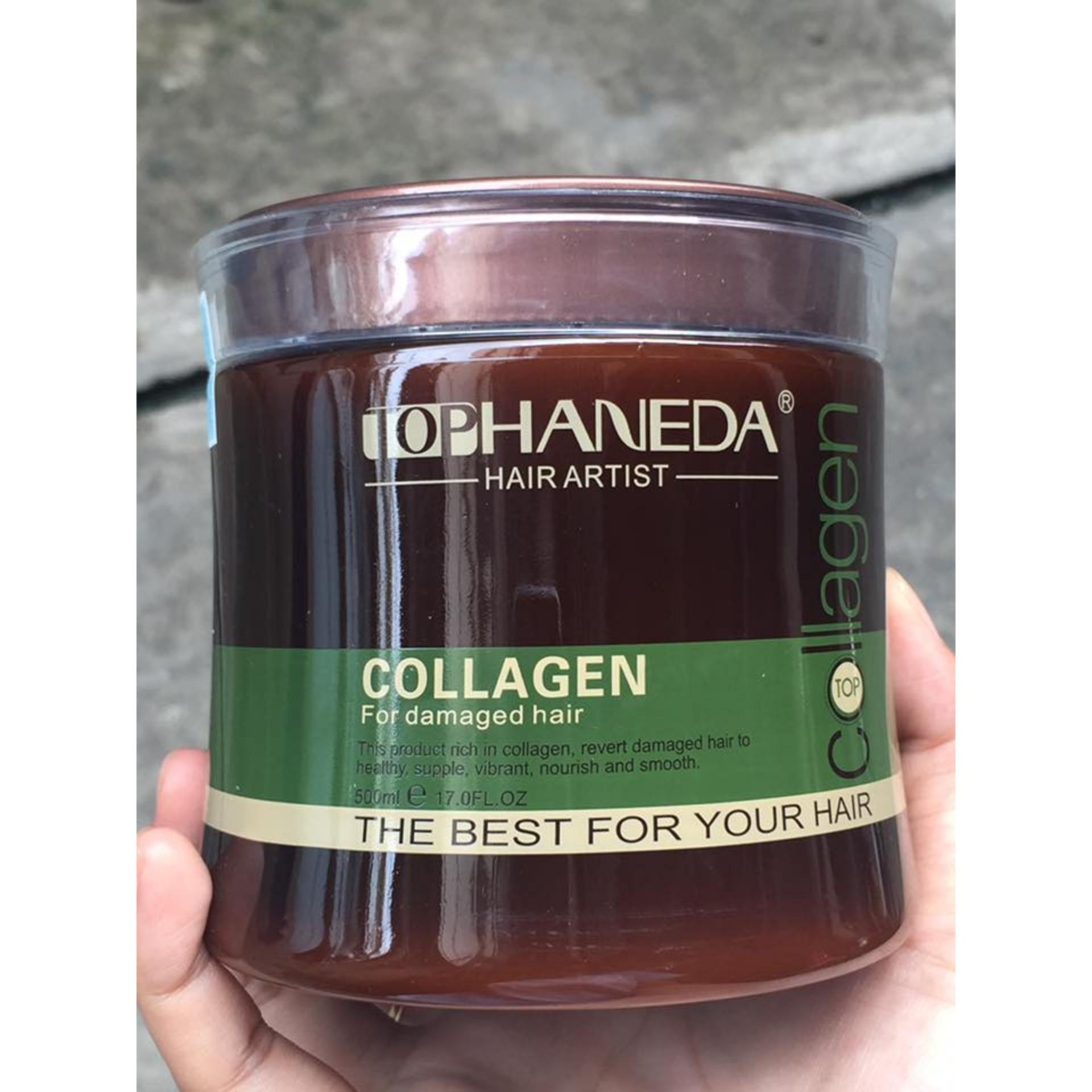 [HCM]Hấp dầu Haneda Collagen phục hồi tóc hư tổn 500ml